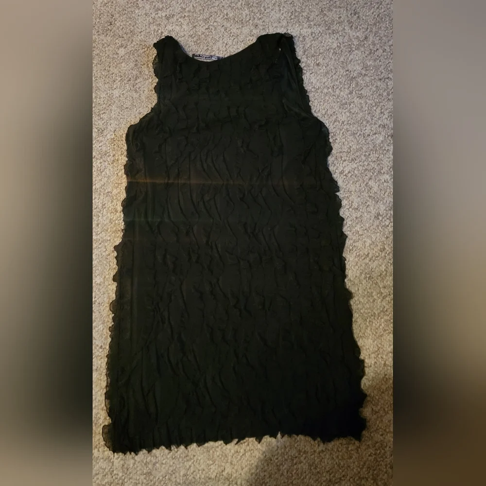 Zara Black Ruffled Mini Dress - Picture 10 of 15
